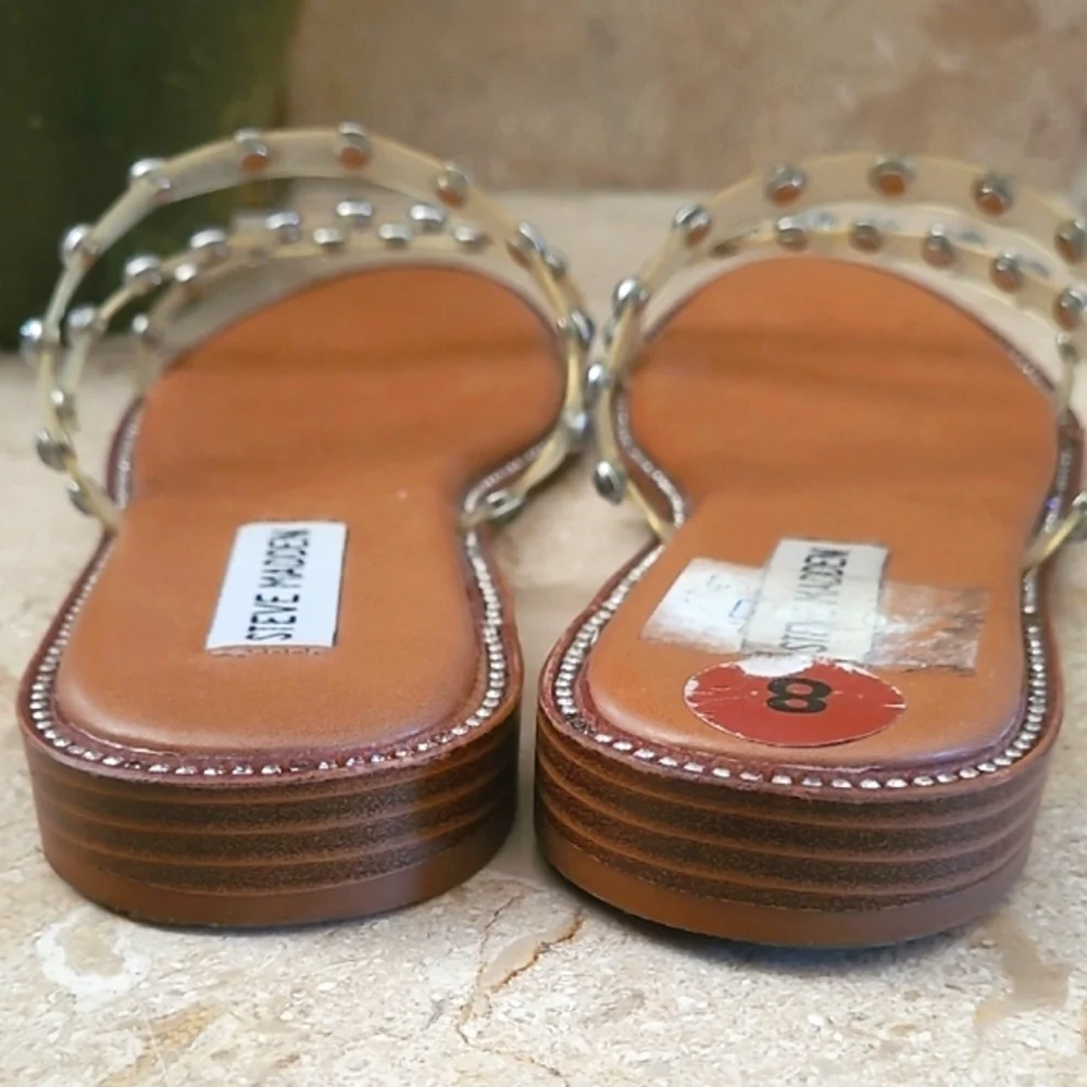 Steve Madden Tan Studded Sandals - Picture 6 of 10